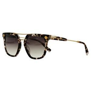 Freida Rothman Beacon Sunglasses | Grey Tortoise Print + Gold